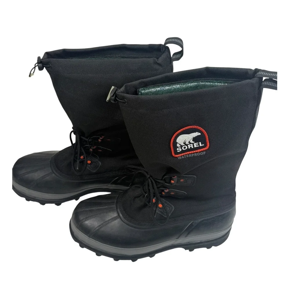Sorel Alpha Pac‎ XT Mens 12 Black Waterproof Winter Snow Boots NM2129-010